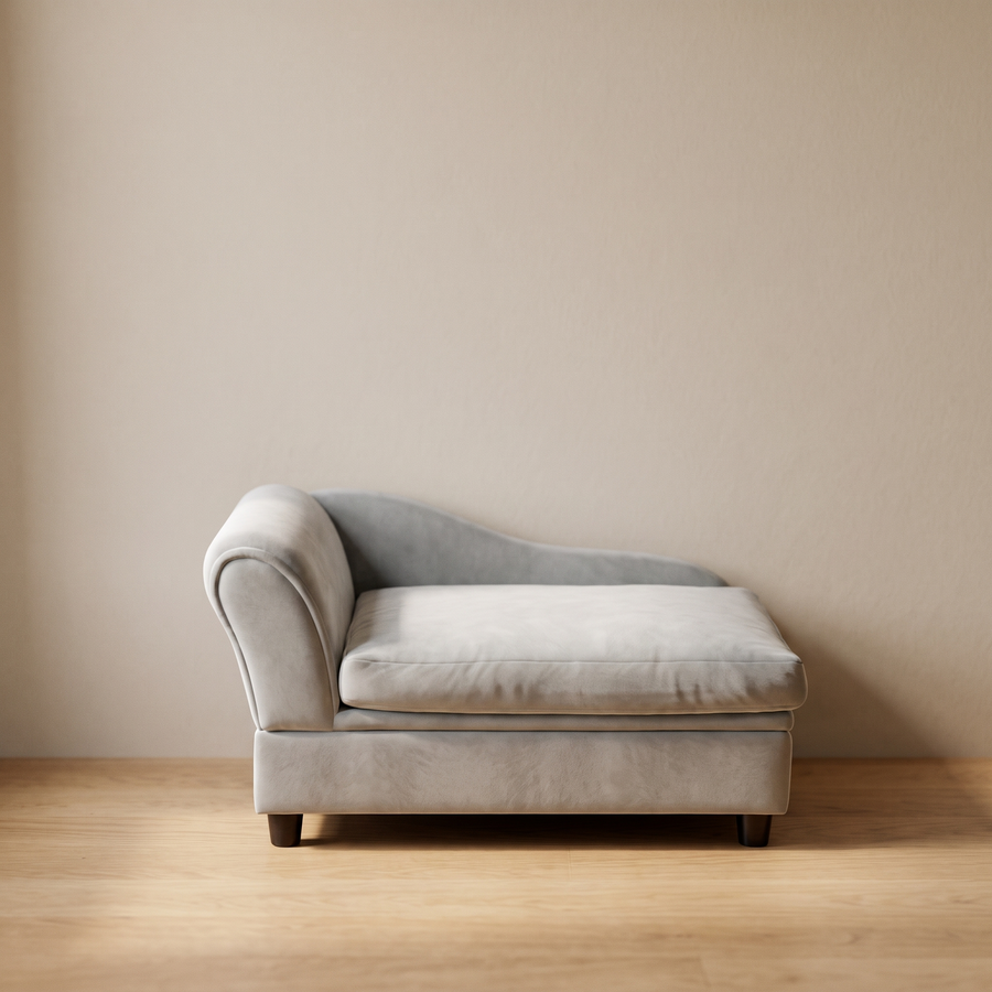 Luxury Fancy Dog Couch Light Gray - Hero Shot