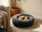 Round Kennel Dark Grey - Lifestyle