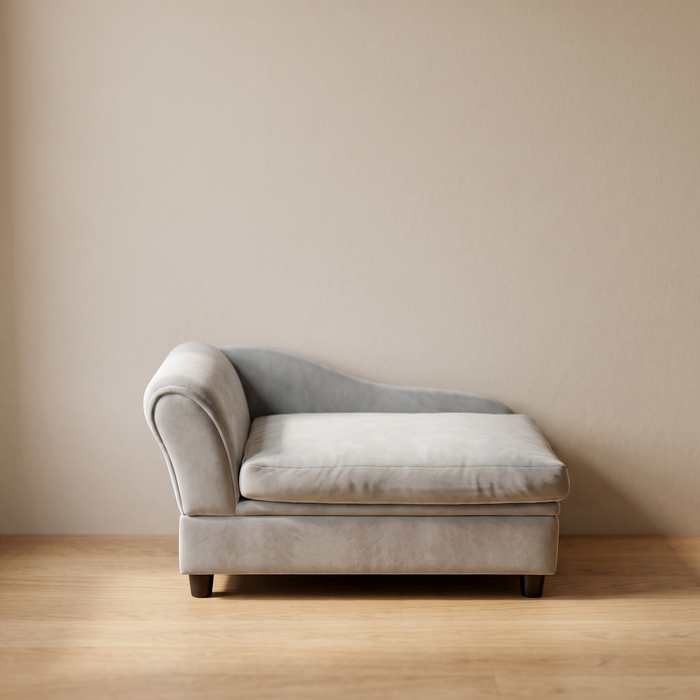 Luxury Fancy Dog Couch Light Gray - Hero Shot