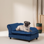 Luxury Fancy Dog Couch Blue - Hero Shot