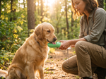 Pet Water Bottle Green - Lifestyle